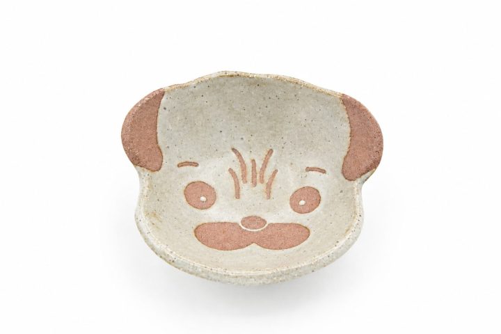 小皿（イヌ顔）
