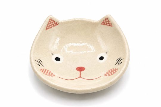 小皿（ネコ顔）