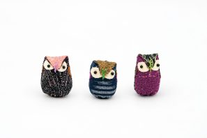 フクロウのブローチ